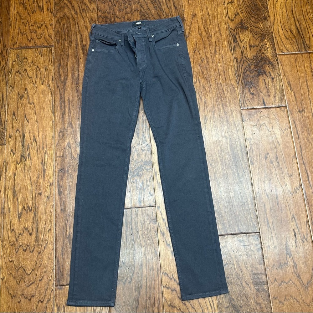 PAIGE Men's Charcoal Lennox Skinny Jeans